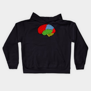 Brain in full color Kids Hoodie